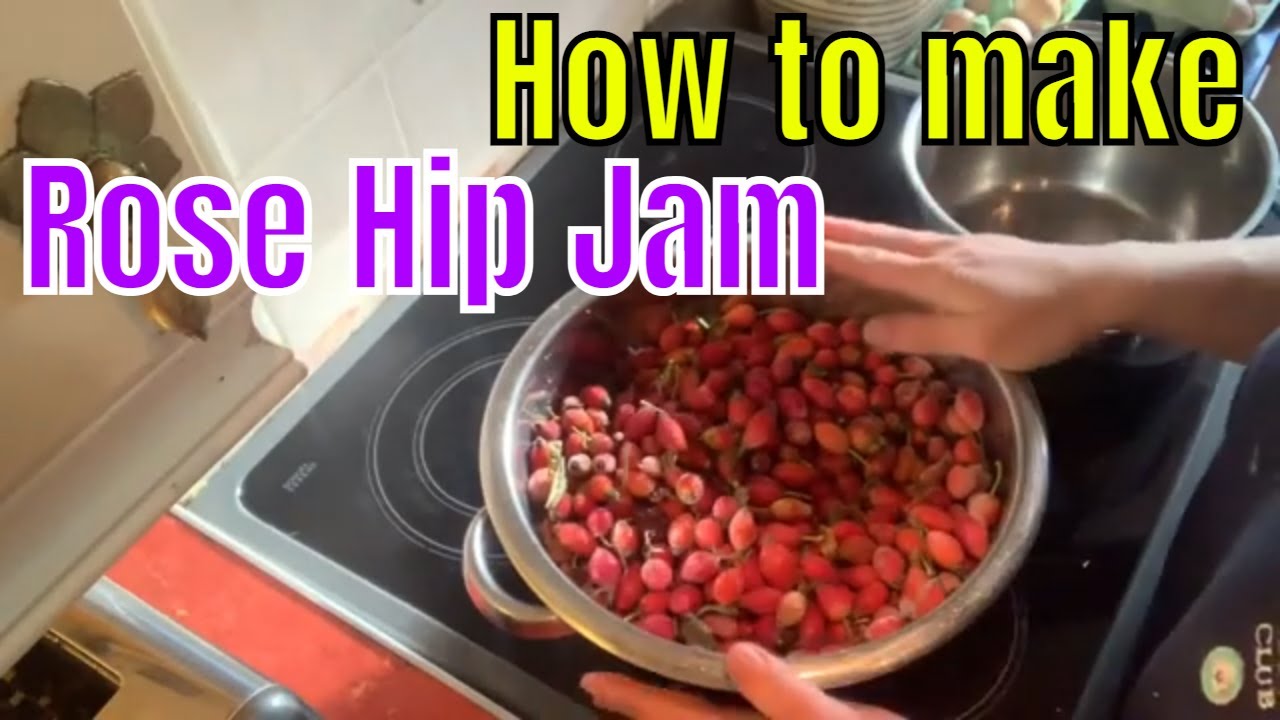 How To Make Rose Hip Jam / Jelly - wild rose hip jam recipe - rose hip jam no pectin