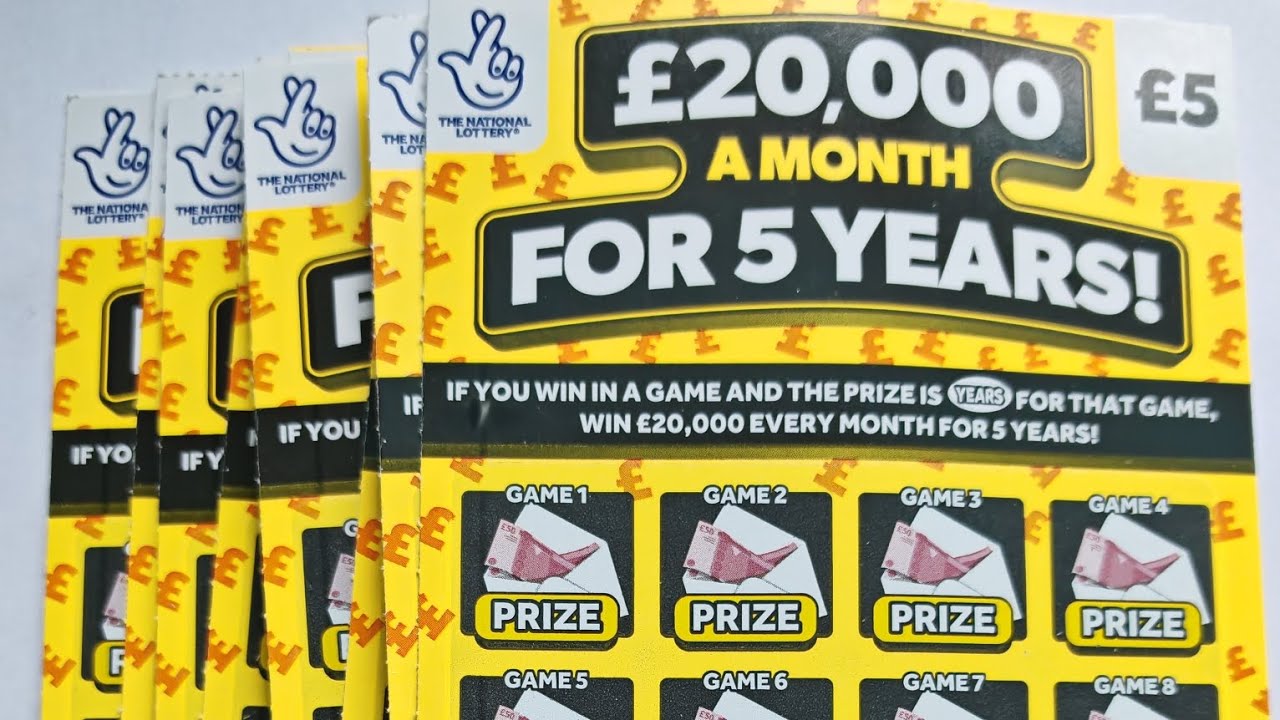 £20, 000 a month for 5 years scratch cards £50 in play 