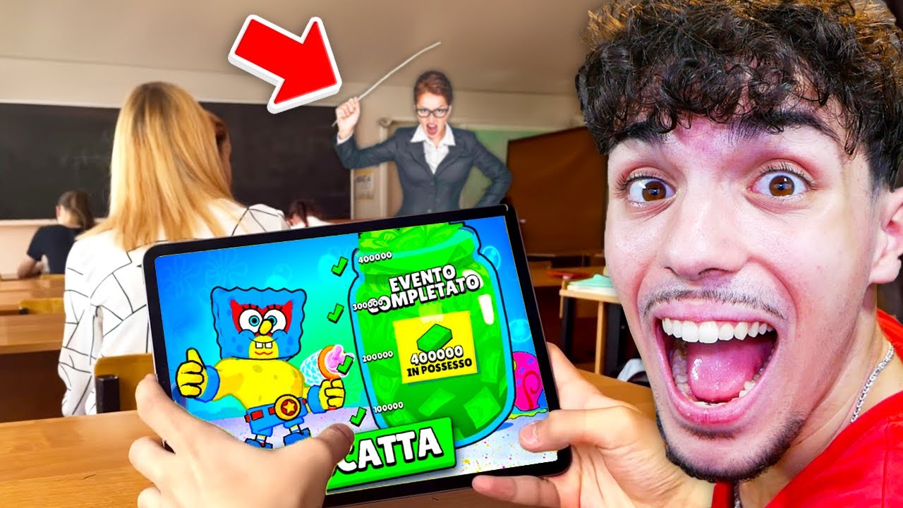 ECCO COSA SUCCEDE se GIOCHI A BRAWL STARS in CLASSE!!😱📒 (rischioso!)