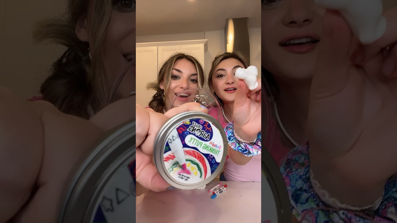 Putty Color Magic! 🌈🌈🌈 Marker challenge! 🖍🖍 #art #slime #comedy #craft #crazyaaronsputty