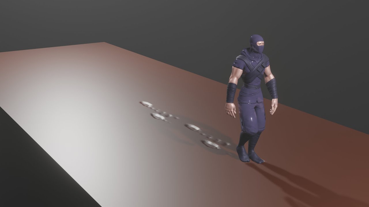 Foot marks using Dynamic Paint in Eevee || Blender 2.93.0 || Tutorial || Beginner