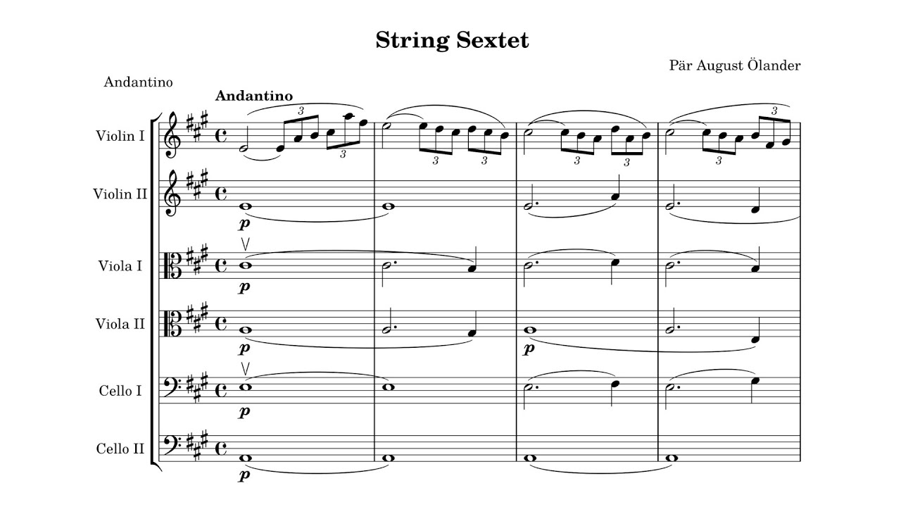 Per August Ölander – String Sextet