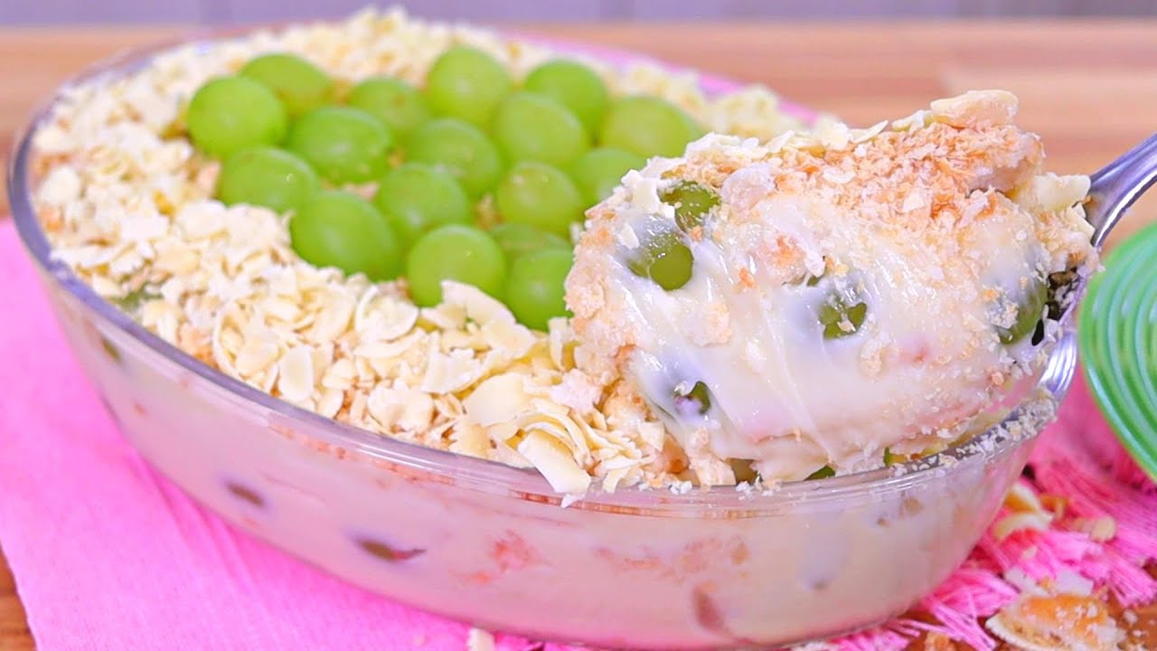 INCRÍVEL COMO É DELICIOSA E SUAVE ESSA SOBREMESA | PAVÊ DE UVA VERDE FÁCIL!