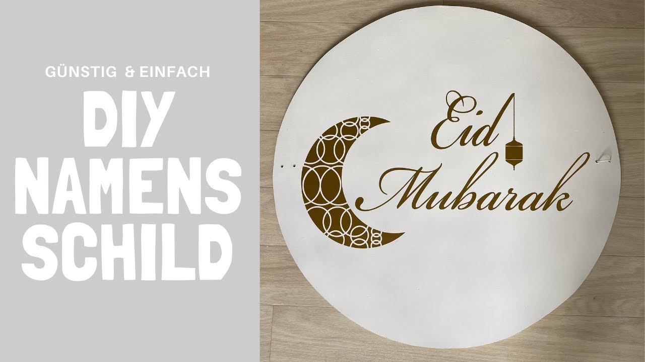 DIY Namensschild g&uuml;nstig & einfach selber machen  | Fotowand dekoration | Holzschild