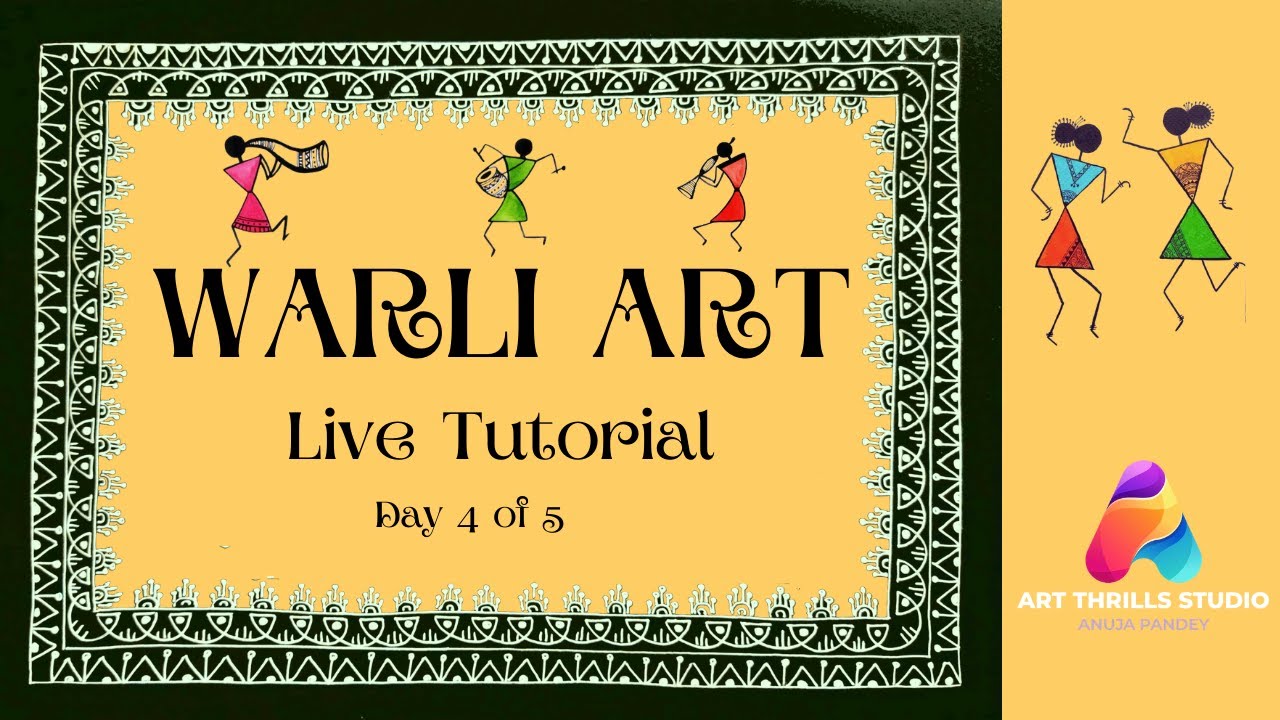 Tarpa Dance : Warli Art Live Tutorial | Day 4 of 5