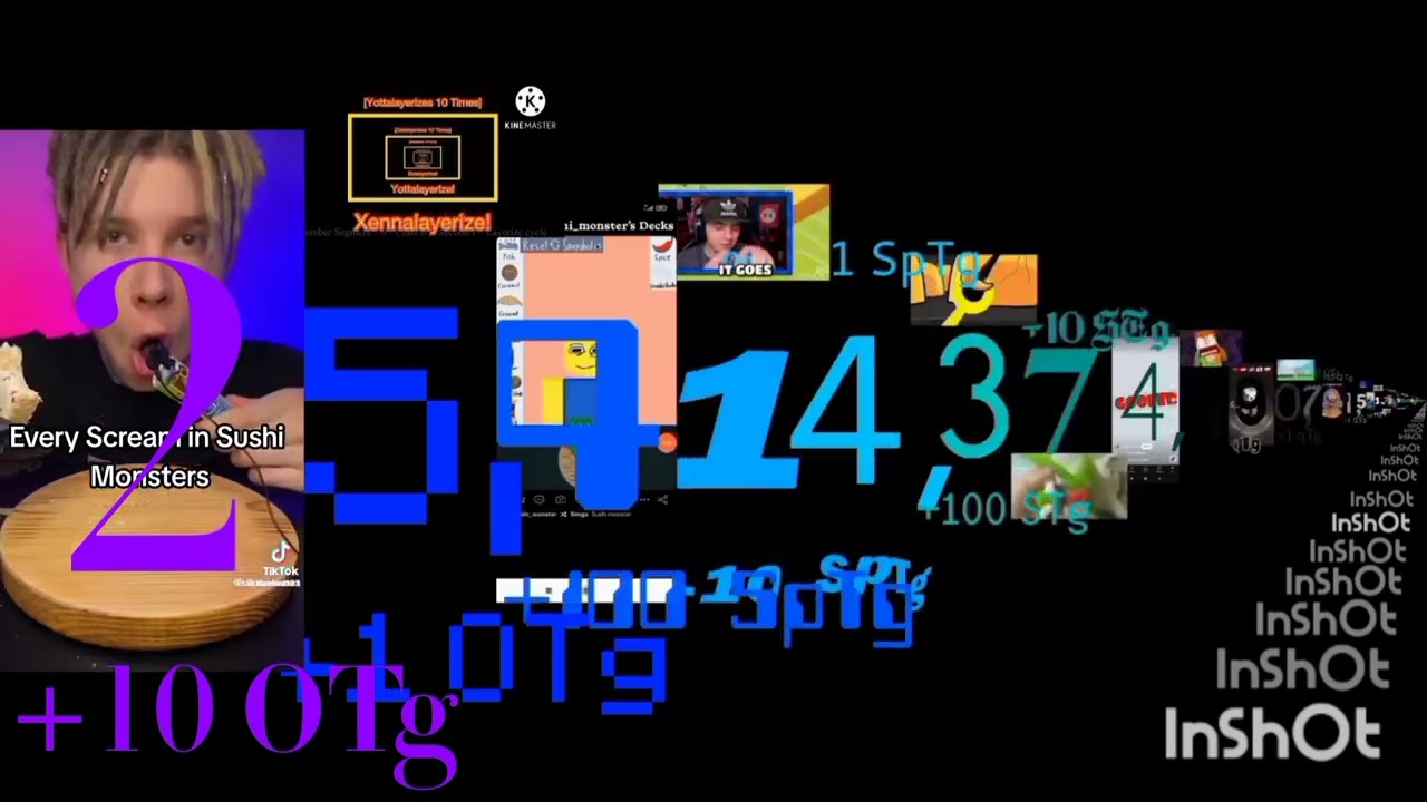Numbers 0 to 1 quadragintillion with sound (10^123!)