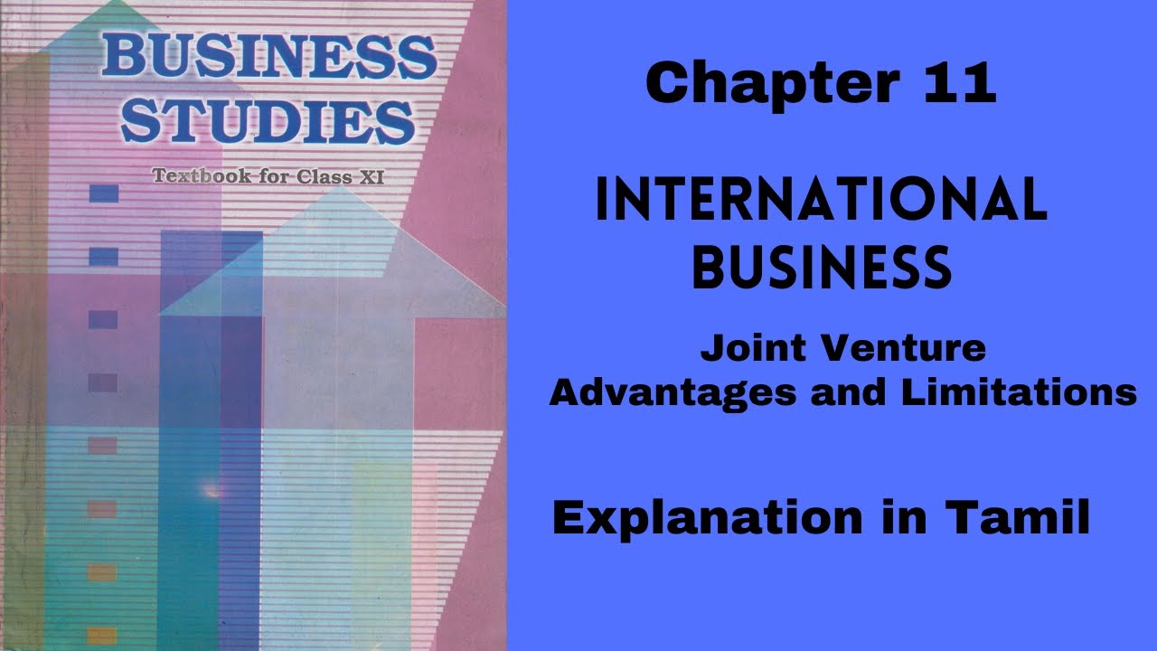 CBSE | 11 Business Studies | Chapter 11 |Joint Venture Advantages and Limitations| Tamil