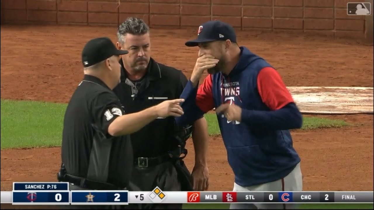 Rocco Baldelli Gets Ejected & Is Angry After Mound Visit Confusion Vs Astros 8/23/22