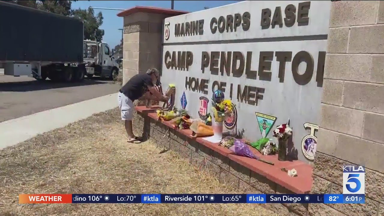 Memorial outside Camp Pendleton grows after Kabul airport attack kills 11 Marines