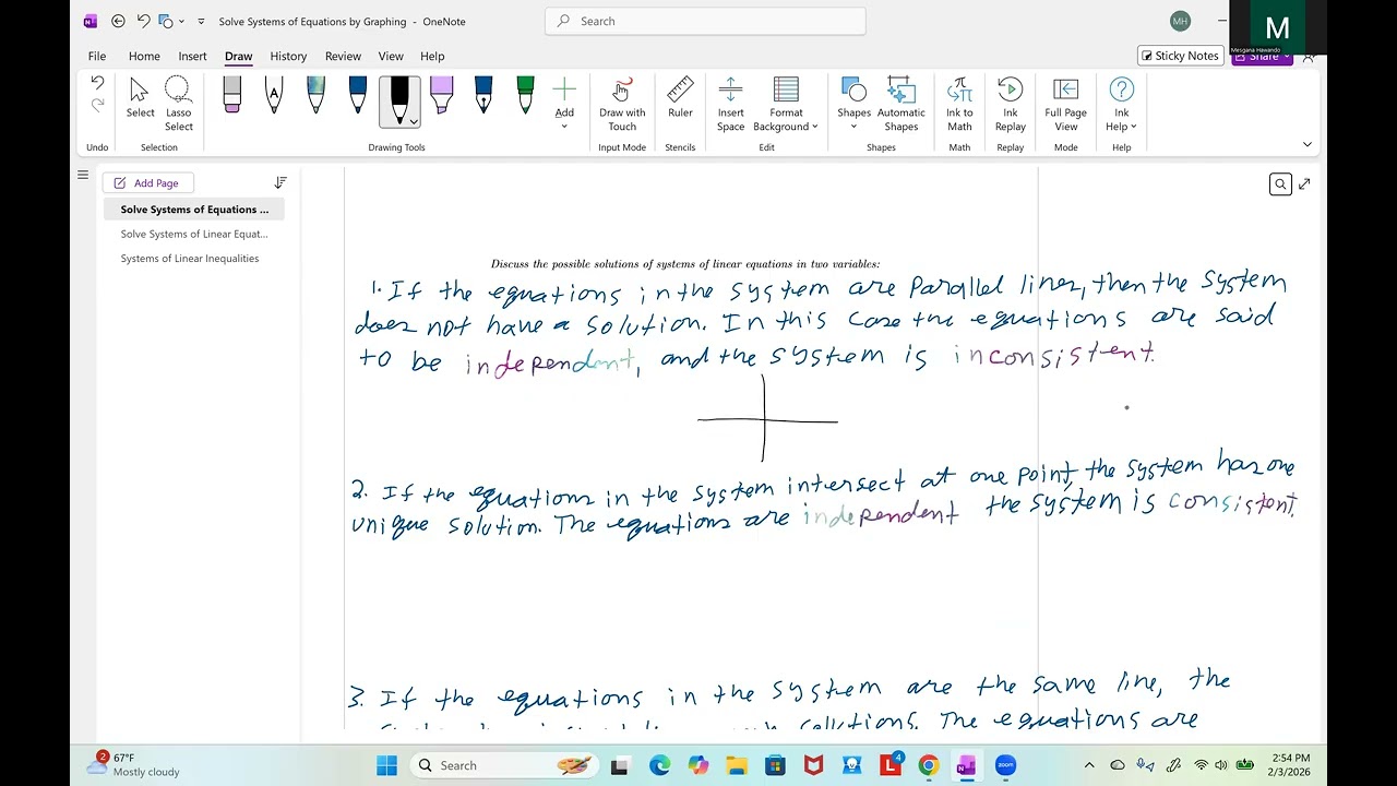 Solve Systems of Two Linear Equations by Graphing