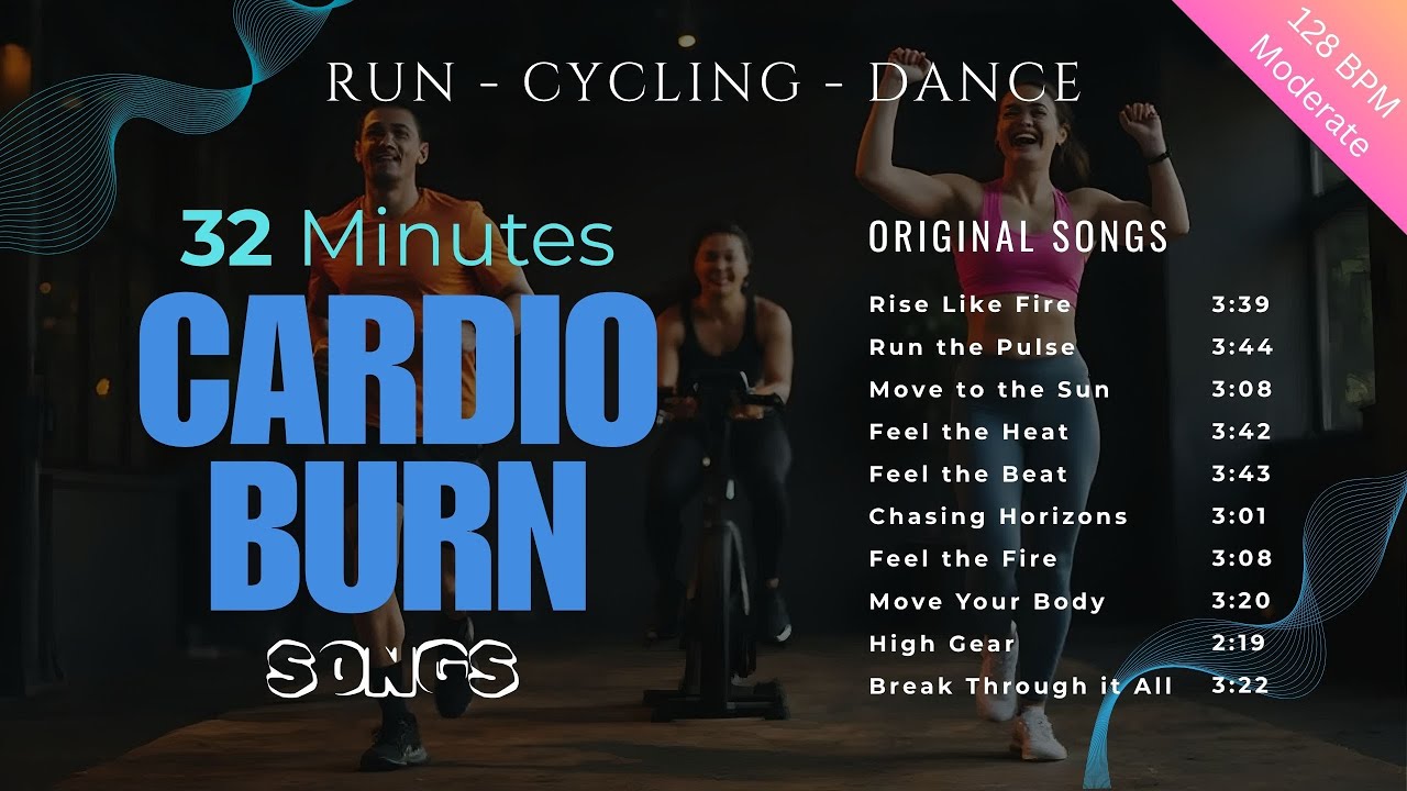 32-Minute non-stop Music for light Cardio Workout | 128 BPM | Warm-up Songs #warmup #cardiomusic 