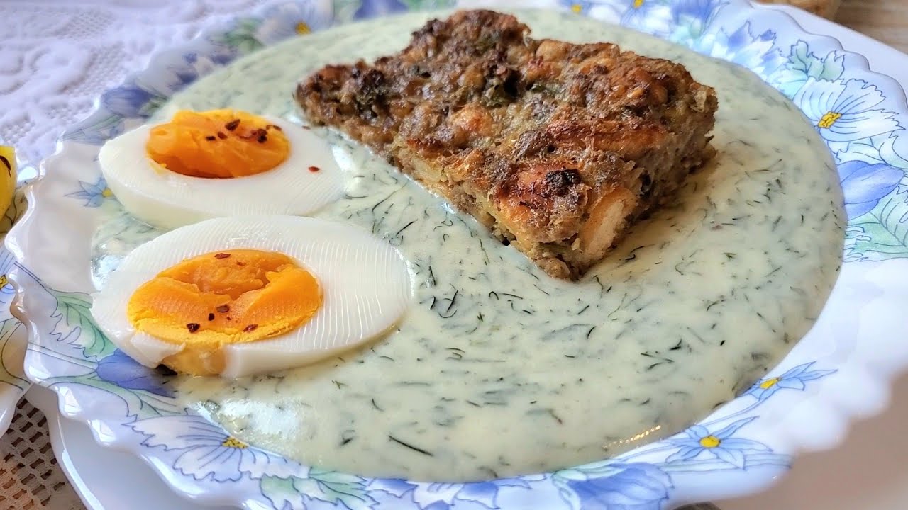 Сливочно-укропный соус с мясным гарниром🤩 Очень вкусное и простое блюдо на обед и ужин😉 | Cesminaz