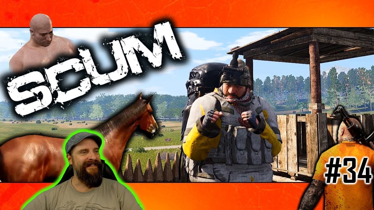SCUM deutsch 🔪 034: Wachturm f&uuml;r die Base & Pferdekuss f&uuml;rs Alderle 🔪 german gameplay