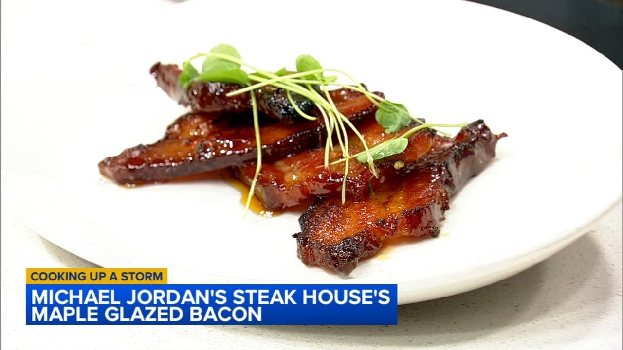 How to make the maple-glazed bacon at Michael Jordan's Steak House in Chicago