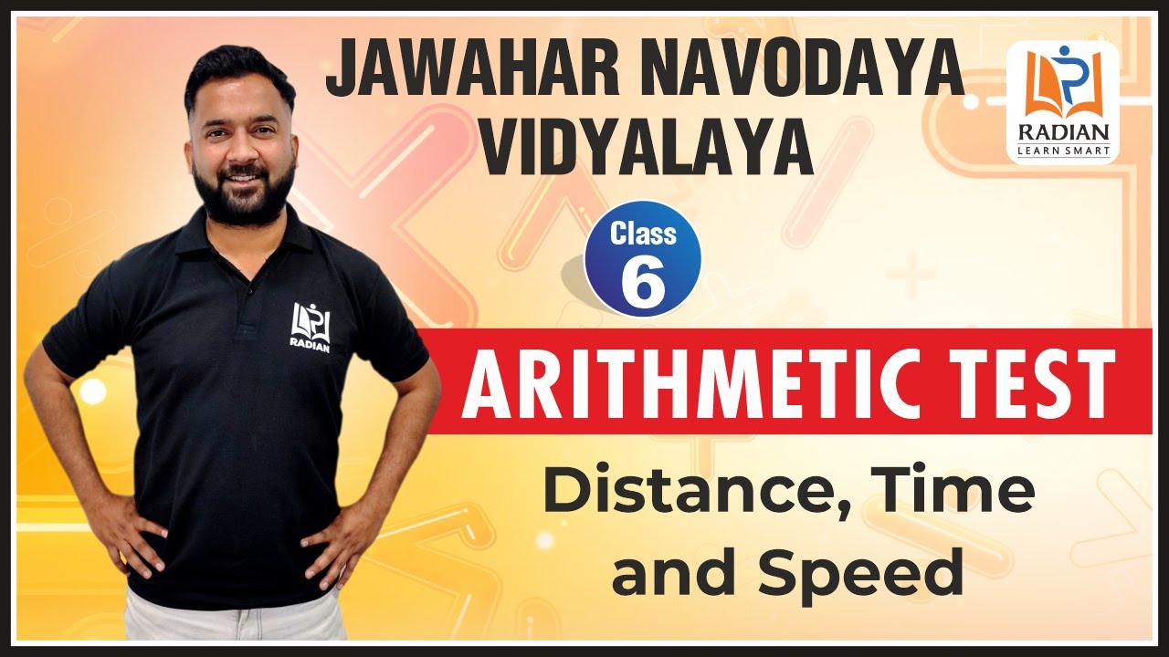 Speed, Time and Distance Tricks (दूरी, समय और चाल) | Math Class 6 | JNV Entrance Exam 2022