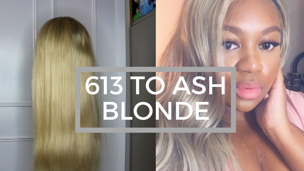 DYE 613 WIG WITH DARK ROOTS TO ASH BLONDE | BLACK WOMEN
