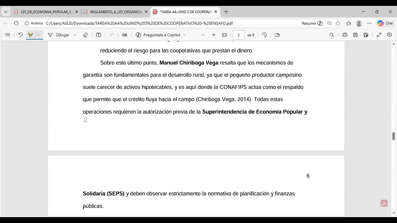 Corporación Nacional de Finanzas Populares y Solidarias. VIDEO TAREA AA UNID 3 DE COOPERATIVO