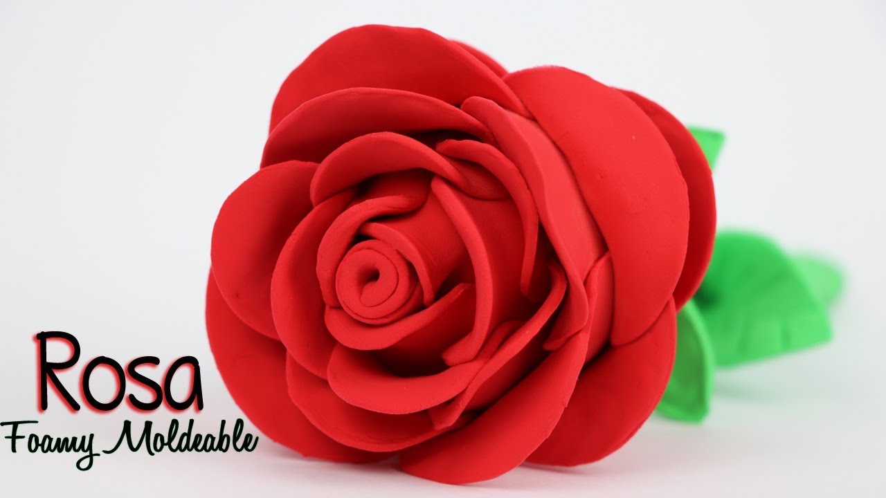 Como hacer Rosa de Fomi Moldeable /  Manualidades con Mariel Picazo