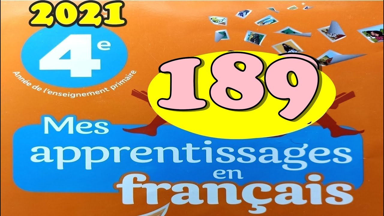 mes apprentissages en français 4AEP  page 189