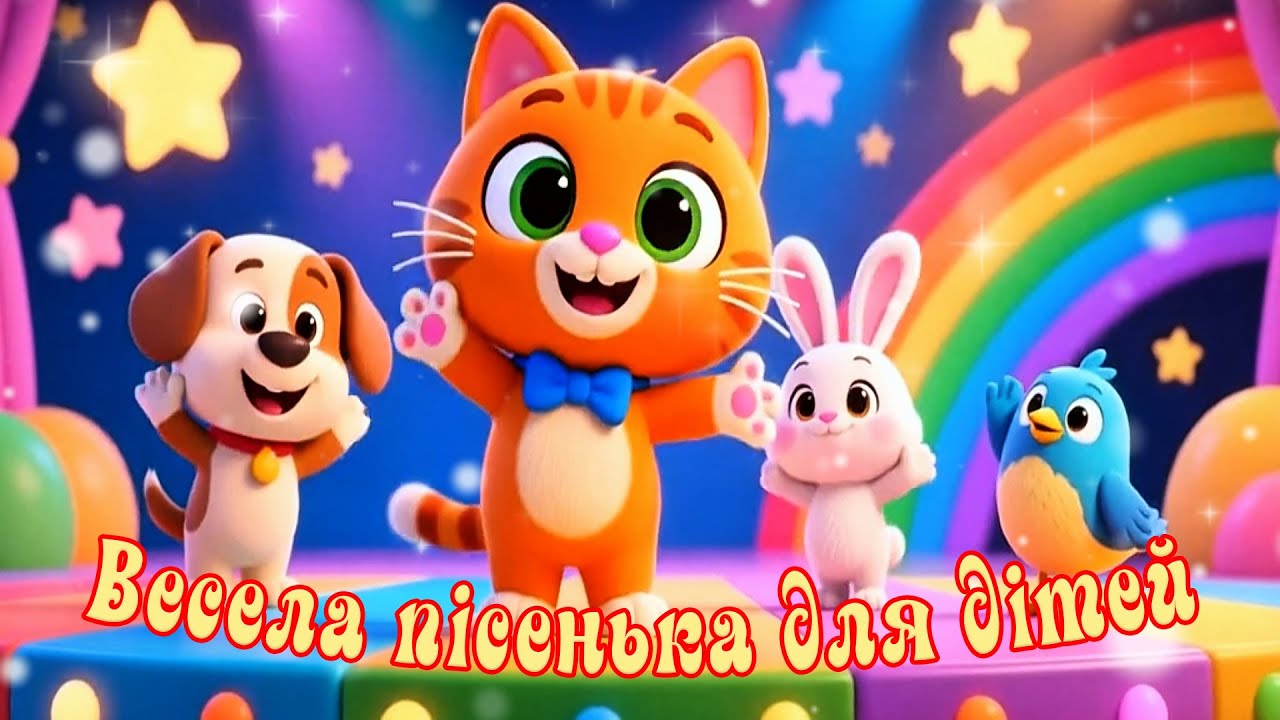 Весела пісенька з котиком 😸🎬 | Веселий мультфільм для дітей