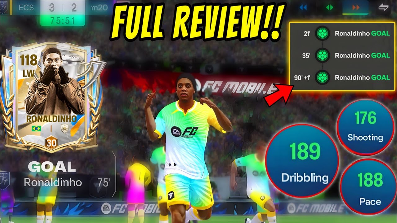 Ultimate 113 Ronaldinho Review in FC Mobile☠️🔥| Skills,Stats & Gameplay