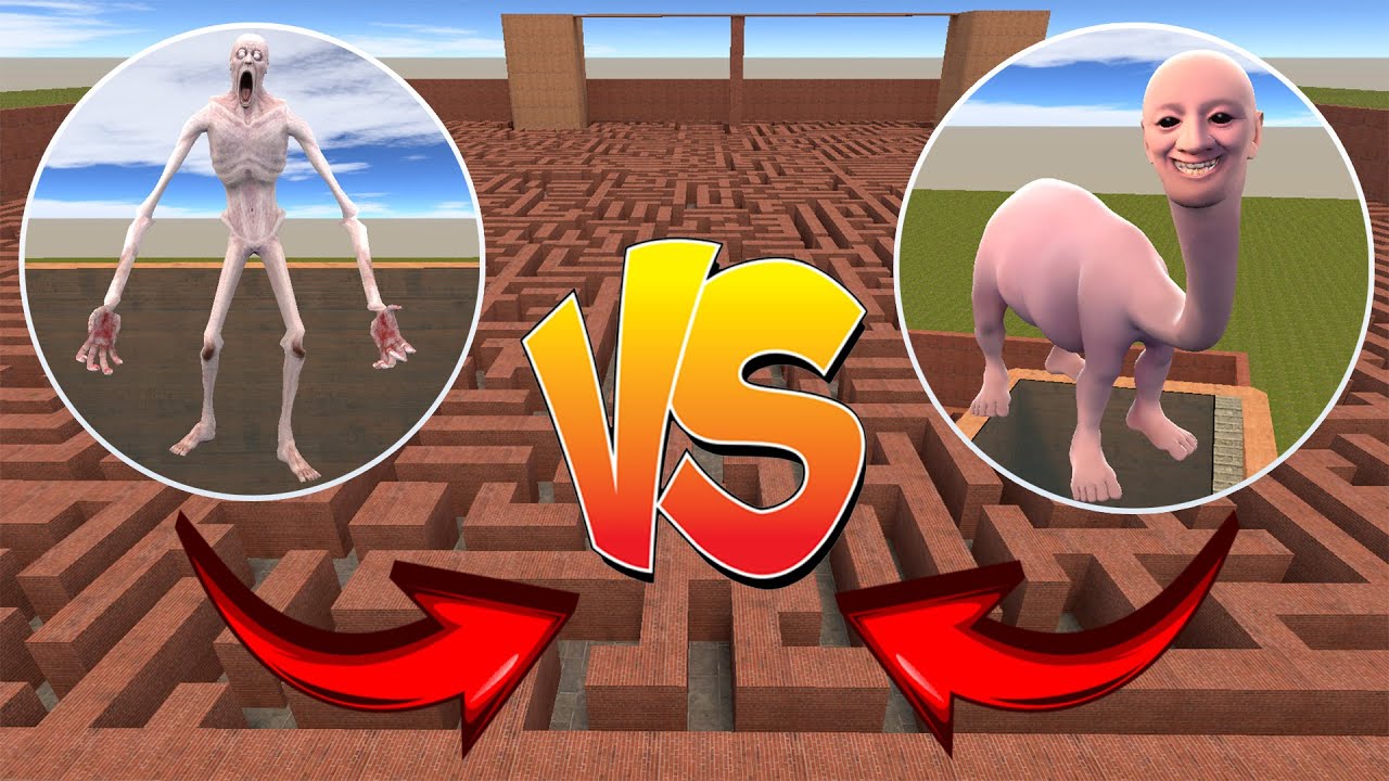 NEW WE SWAM TOO FAR VS SCP 096 IN BIG MAZE - Garry's mod