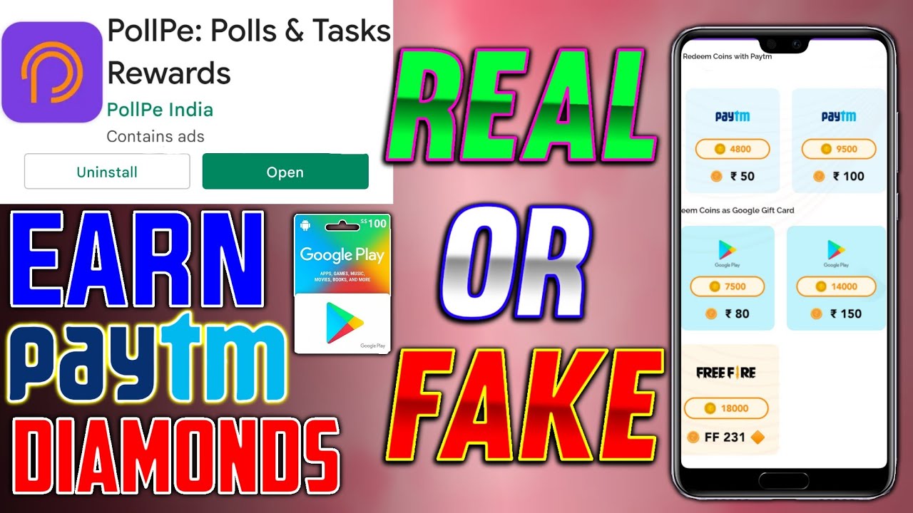 POLLPE APP REAL OR FAKE IN TELUGU /How to get free diamonds/ How to earn paytm money