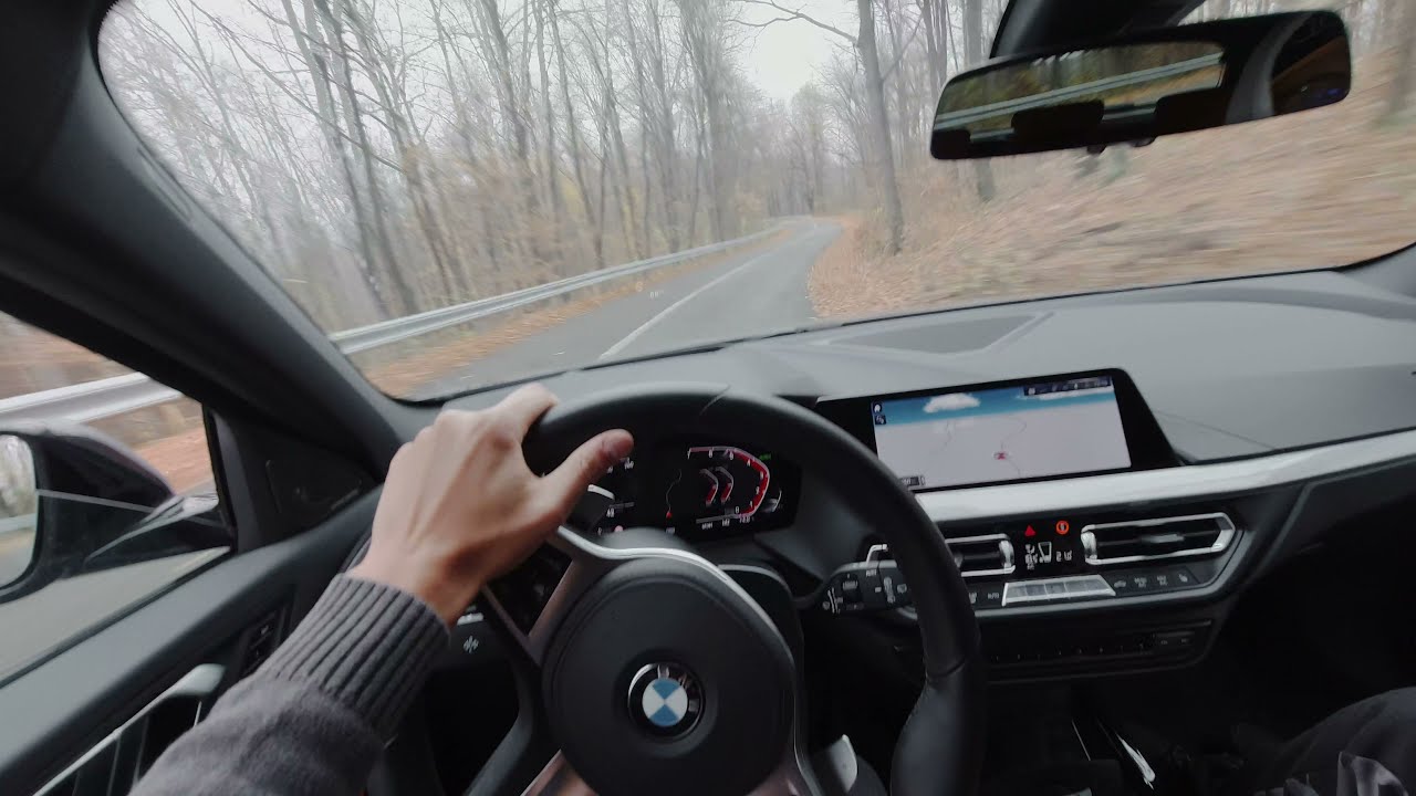 BMW 128ti POV Drive on Mountain Road / Pure Exhaust Sound / Dji Osmo Action Stabilization Test 4K