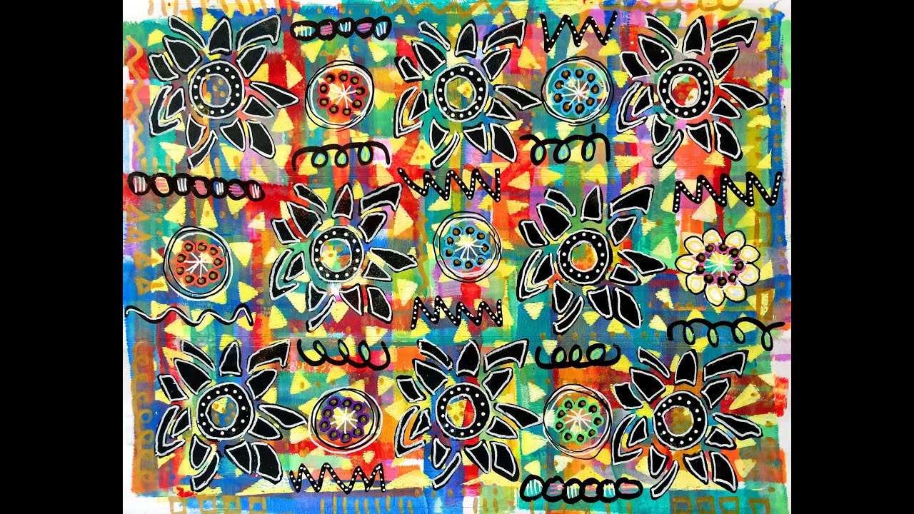 Painted & Doodled Label Sheet