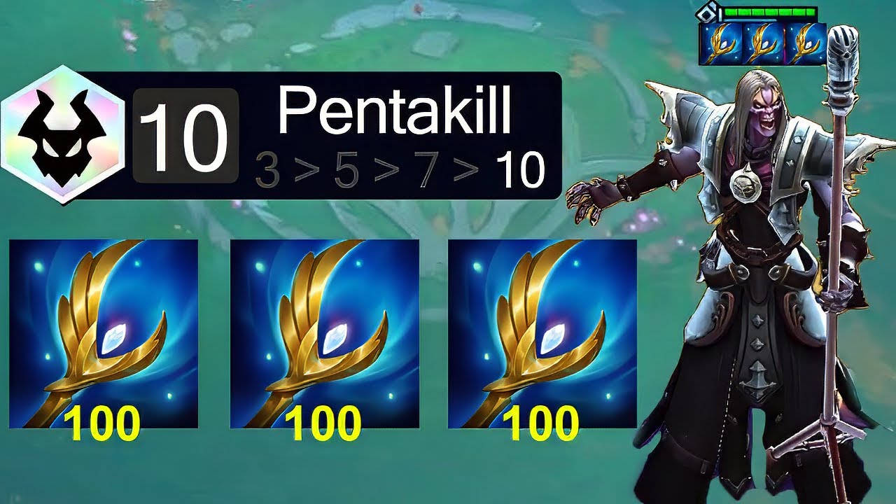 x3 Archangel 10 PENTAKILL Karthus InstaWin | TFT SET 10