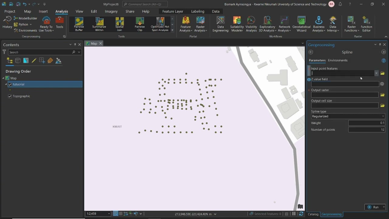 Generating Contours from Spot heights in ArcGIS Pro