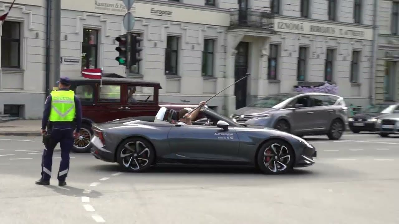Retro Car Parade in Riga on August 16, 2025
