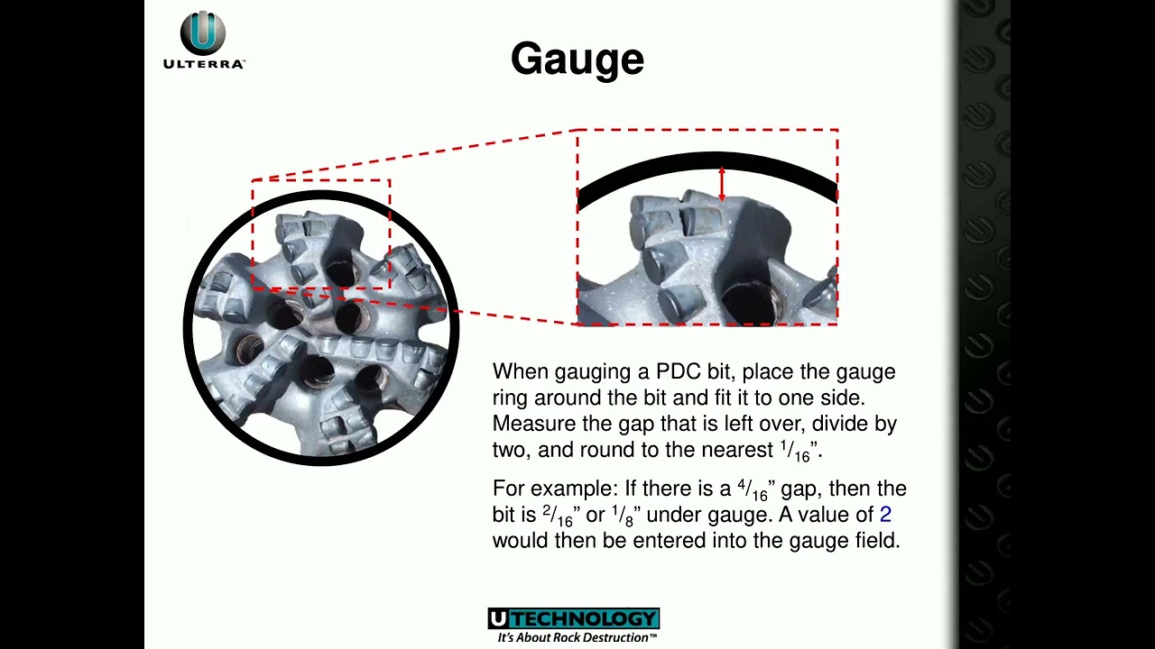PDC bit dull grading
