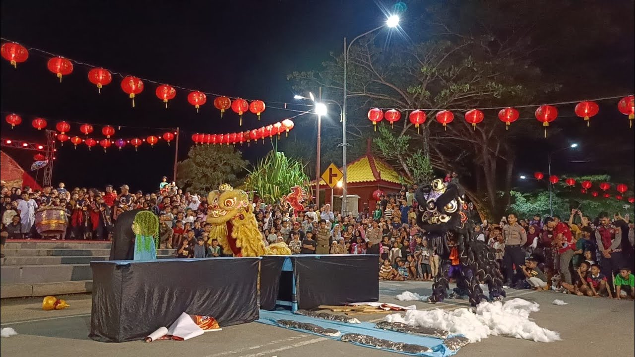 Atraksi Barongsai Tradisional dan liong Pentas Seni Budaya IMLEK 2026
