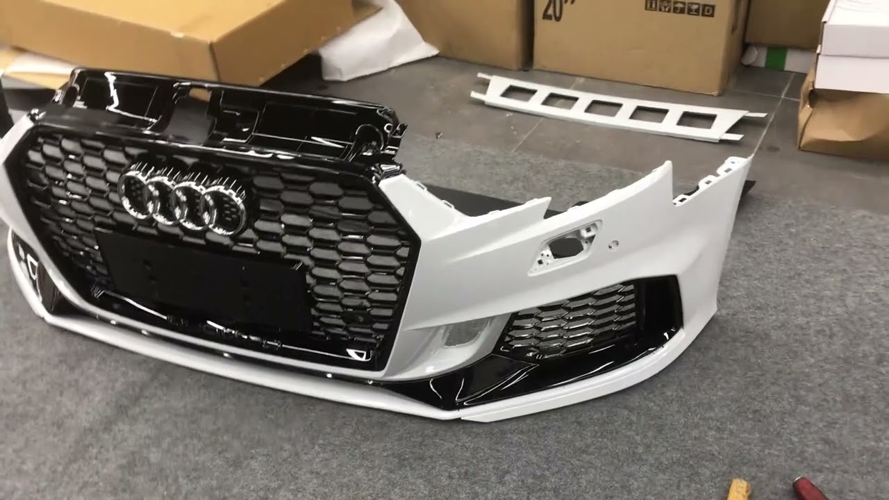 How to install Audi RS3 bumper and grill on Audi A3 2017 sedan and hatchback car bodykit