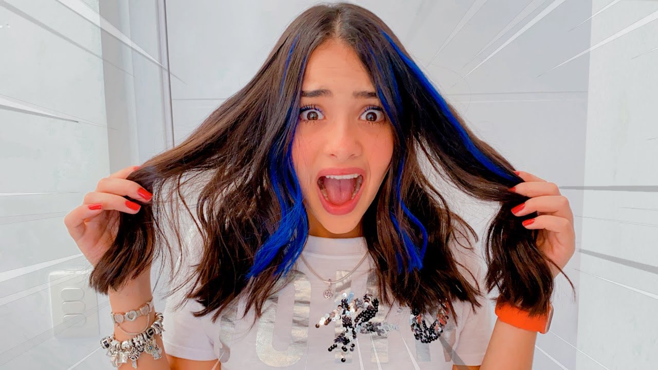 PINTEI E CORTEI O CABELO DE VERDADE ?!