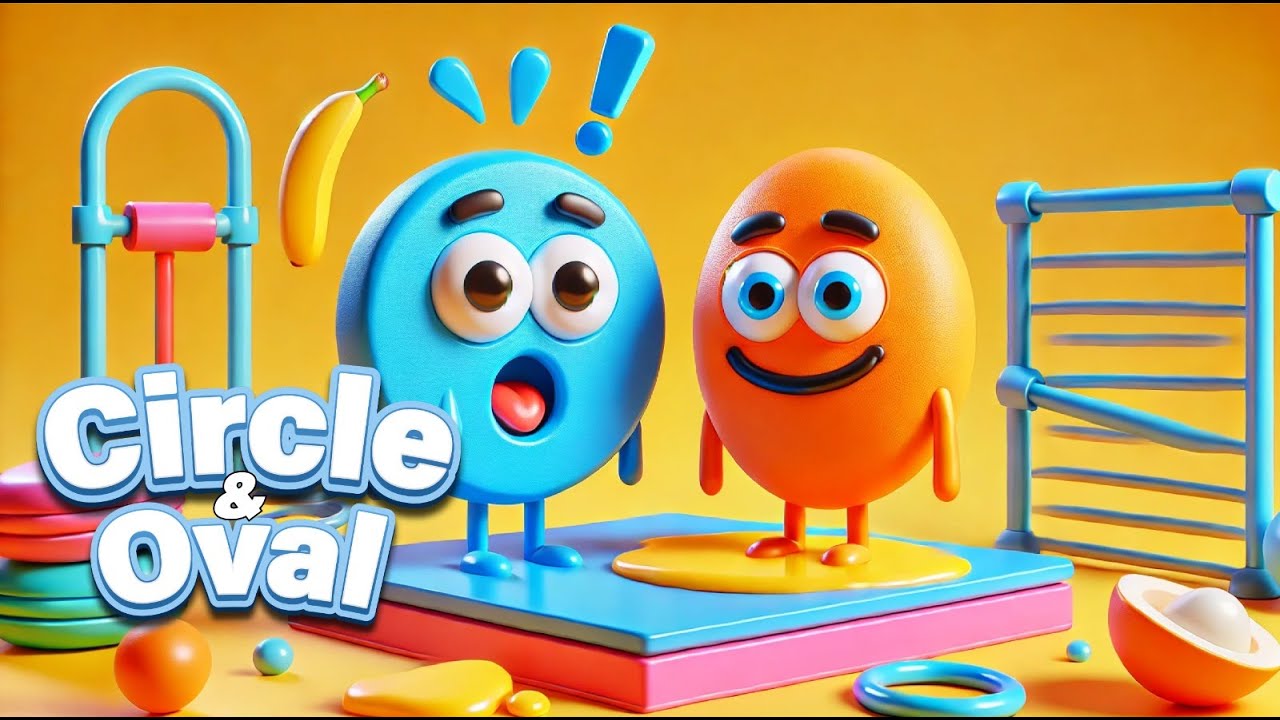 Circle & Oval for Kids | Fun Geometry Shapes Learning | Shapes