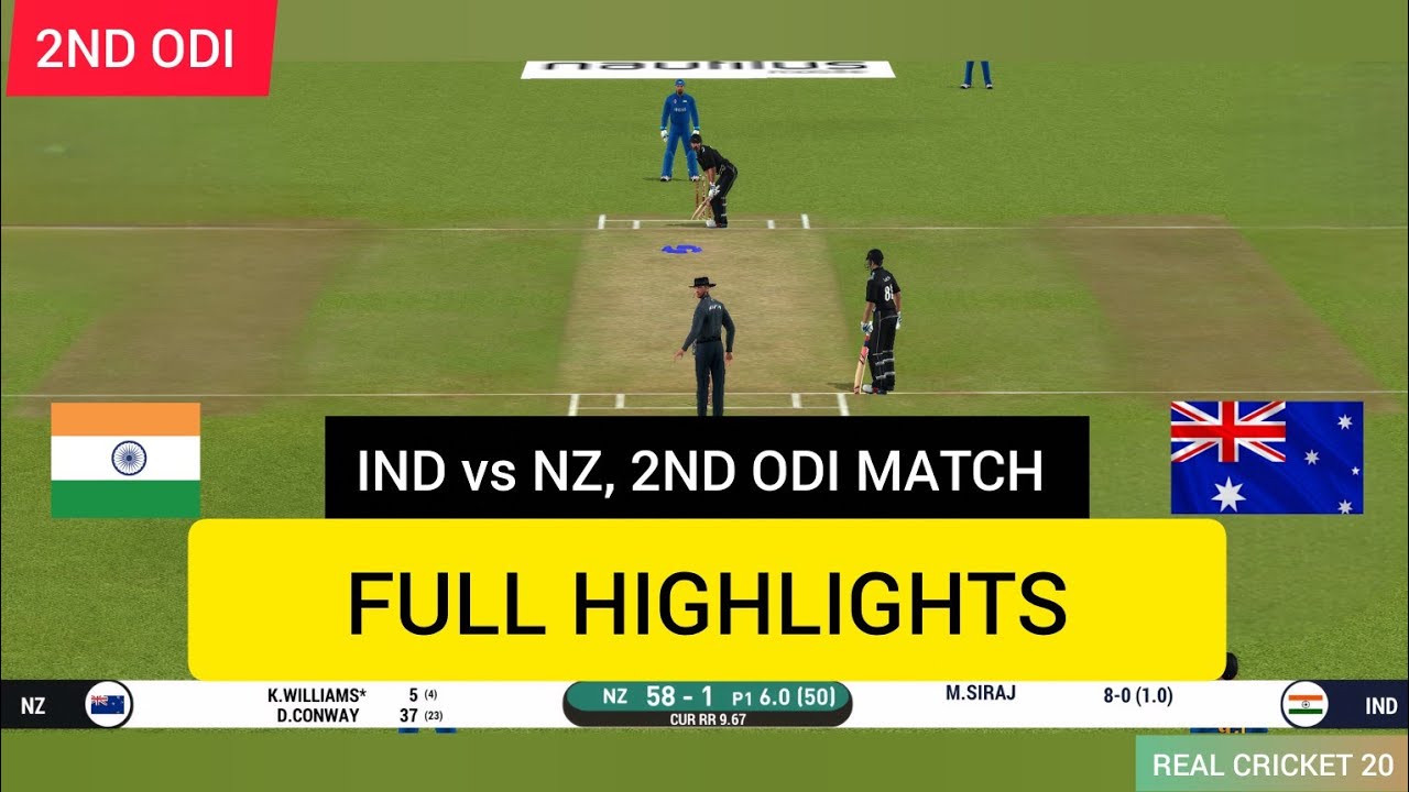 IND vs NZ 2nd ODI Highlights | India vs New Zealand ODI Highlights 2026 | Real Cricket 20 Gameplay