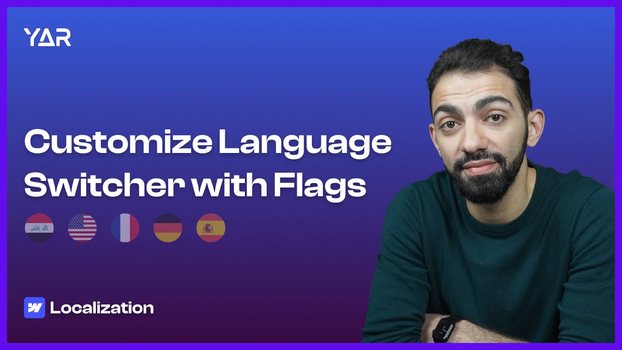 Локализация Webflow: настройте переключатель языка с помощью флага