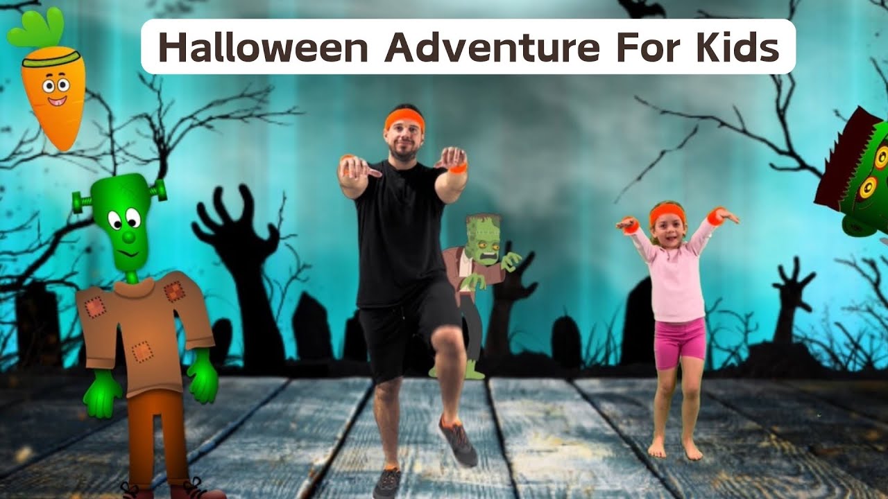 Fun Halloween Adventure For Kids | Active Play | Workouts For Kids | Coach Carrot Fitness