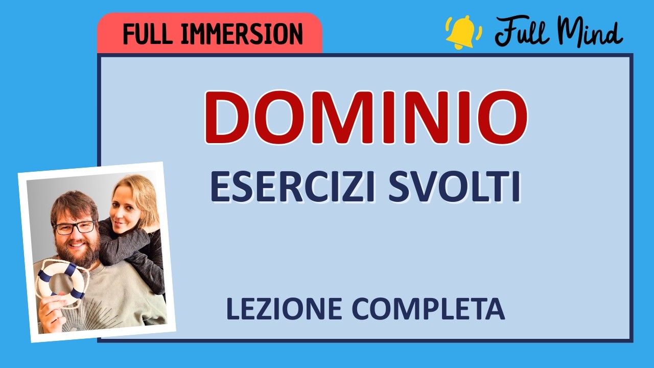 DOMINIO di FUNZIONE: esercizi svolti utilissimi in una lezione individuale!