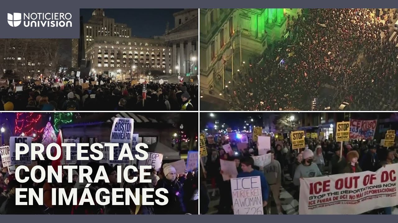 Im&aacute;genes de protestas en varias ciudades tras la muerte de una mujer baleada por ICE en Minneapolis