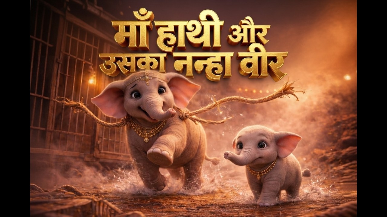 माँ हाथी और उसका नन्हा वीर | Maa Hathi Aur Uska Baccha | Emotional Jungle Escape Story