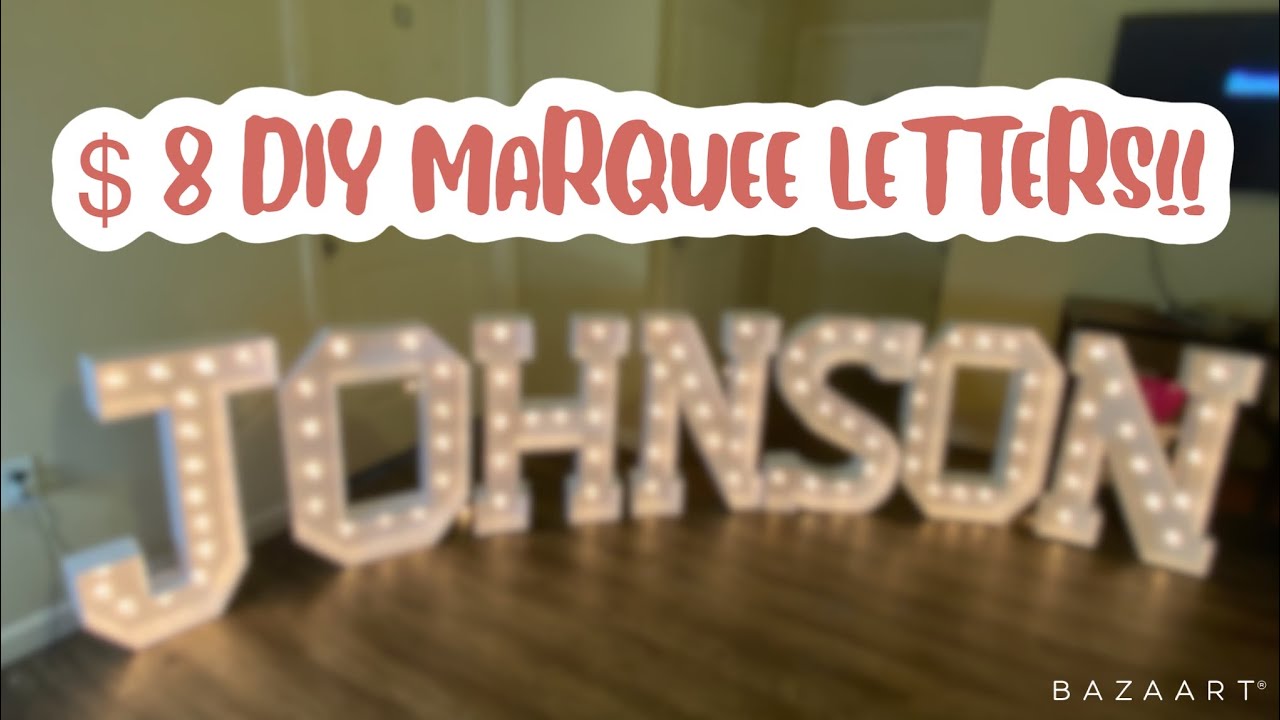 $8 DIY MARQUEE LETTER LIGHTS | party or wedding decorations idea!!!  *easy
