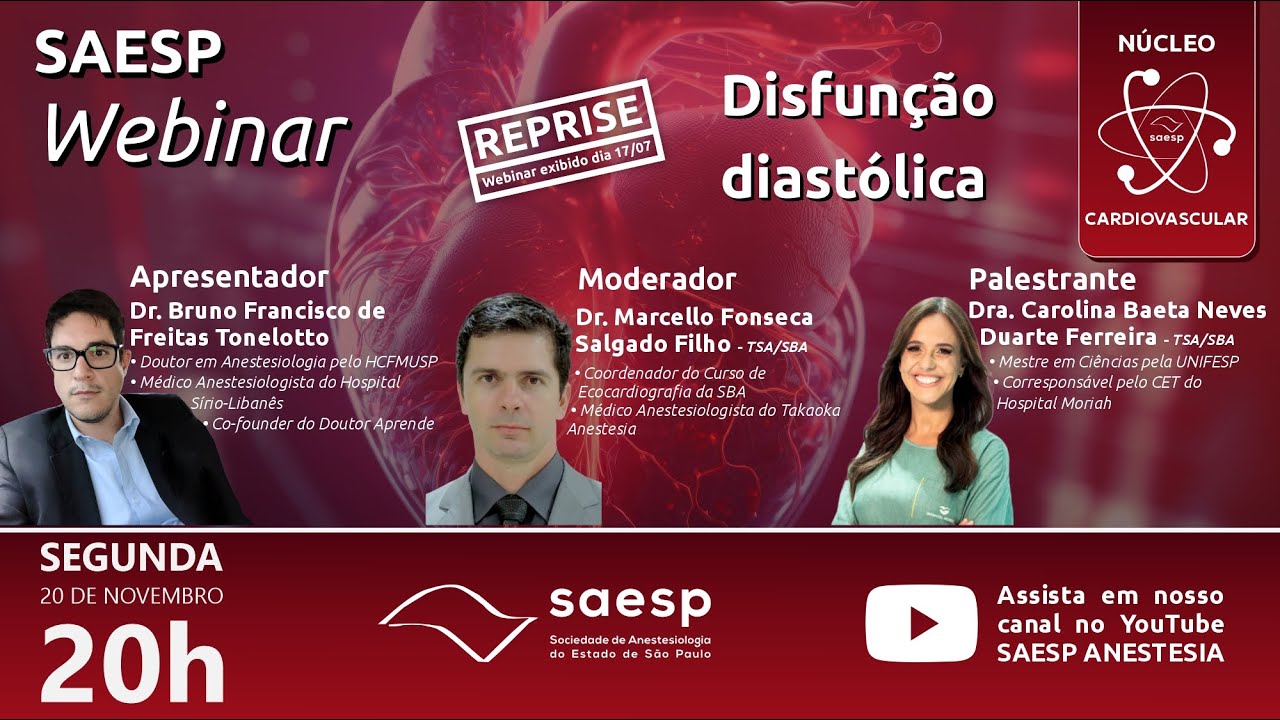 Webinar SAESP | Disfunção diastólica