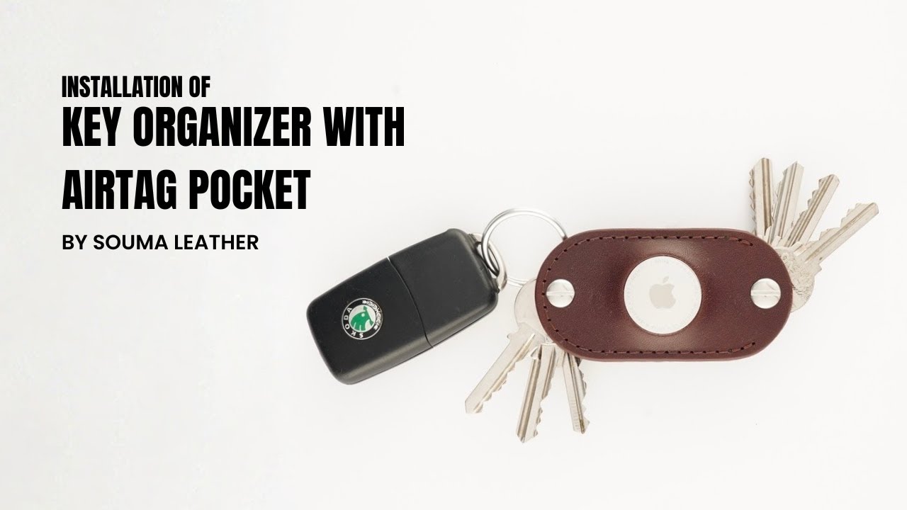 How to assemble AirTag into a leather key organizer by Souma Leather