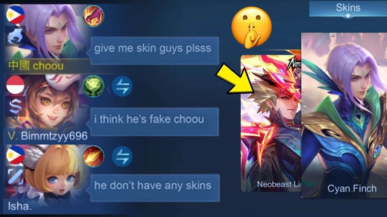 NO SKIN PRANK!! THIS IS THE REASON WHY DON’T LET CHOU USE LING ( EASY SAVAGE ) - Mobile Legends