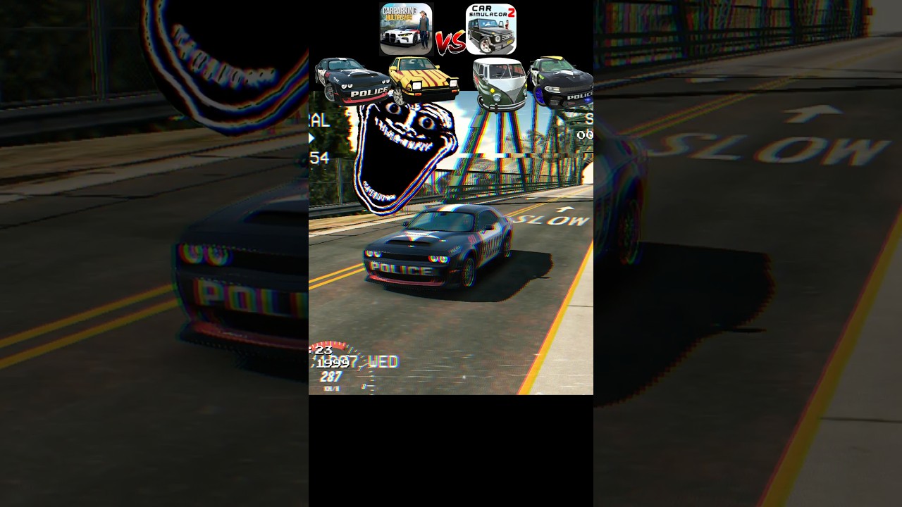 Cpm Cars🆚Car Simulator 2 Cars 💀#cpm #carsimulator2 #shorts #toyota #dodge #police #gaming #troll#og