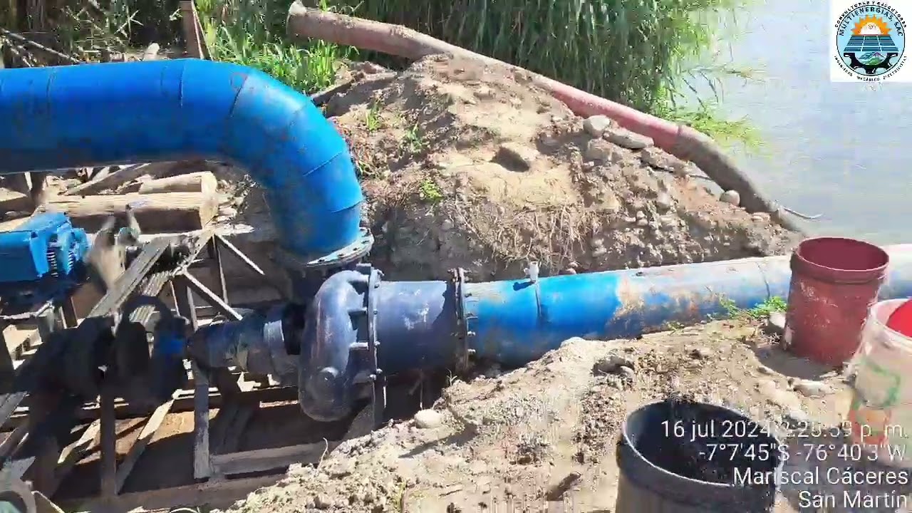SISTEMA DE BOMBEO SOLAR 75 HP 440 VOL 20 pulgadas 450 litros por segundo Bellavista-San Martin
