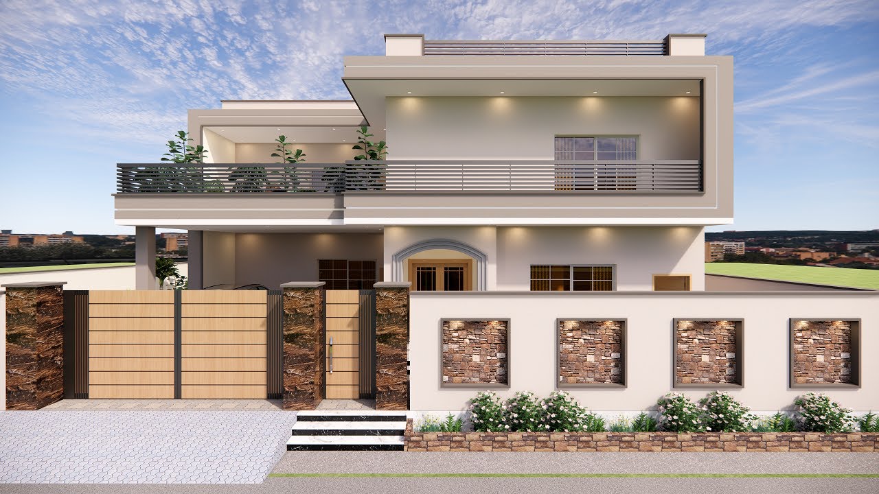 Modern house design - 6 Bedrooms | 1 Kanal two story house design